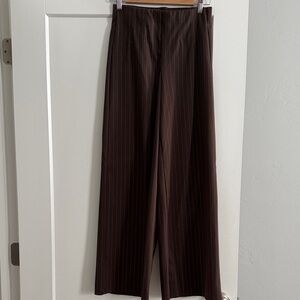 H&M Chocolate Pinstripe Trousers